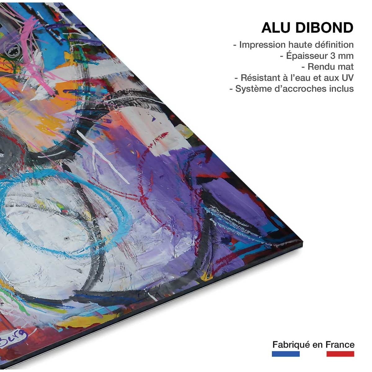 Tableau abstraite odalisque tableau alu dibond, HEXOA