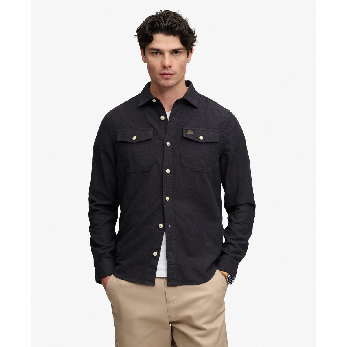 Chemise Workwear à Chevrons noir, SUPERDRY