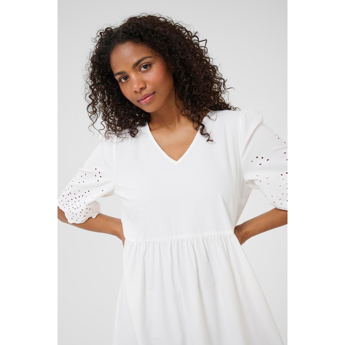 Dress blanc chalk, KAFFE