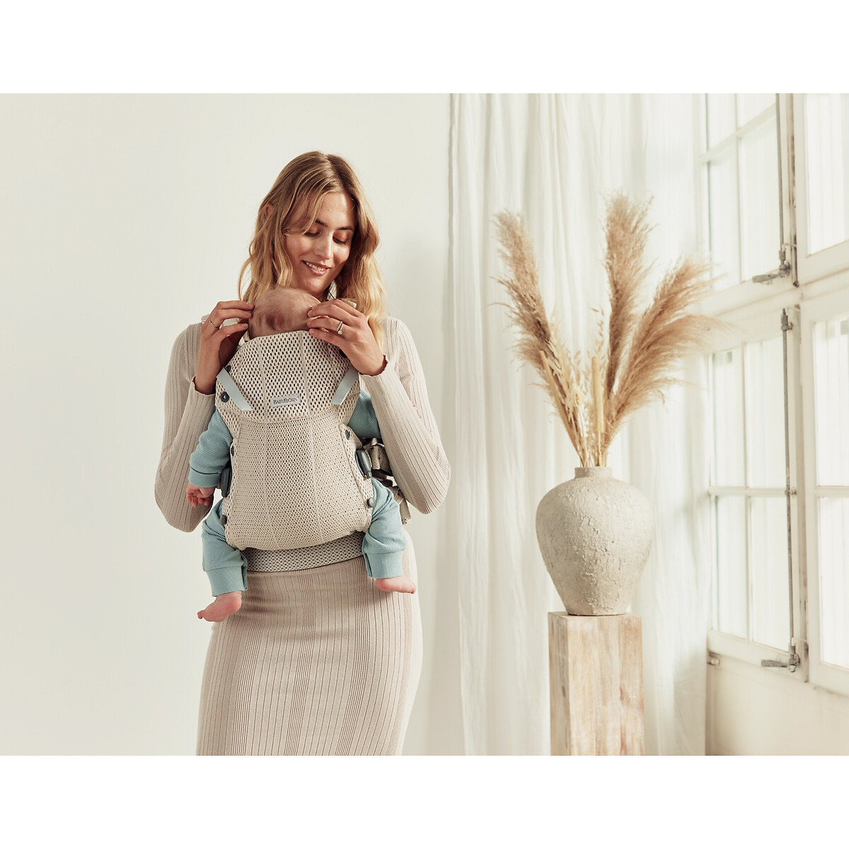Porte bébé harmony mesh 3d blanc crème, BABYBJORN