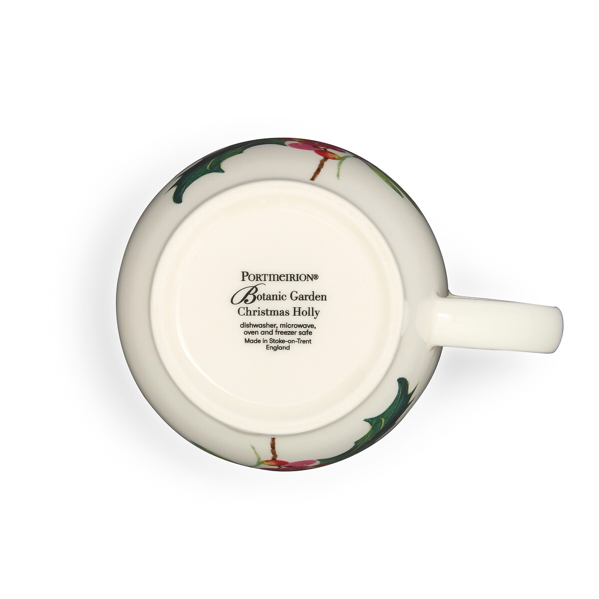 Set of 4 Botanic Garden Christmas Holly & Berries Latte Mugs multi-coloured, PORTMEIRION