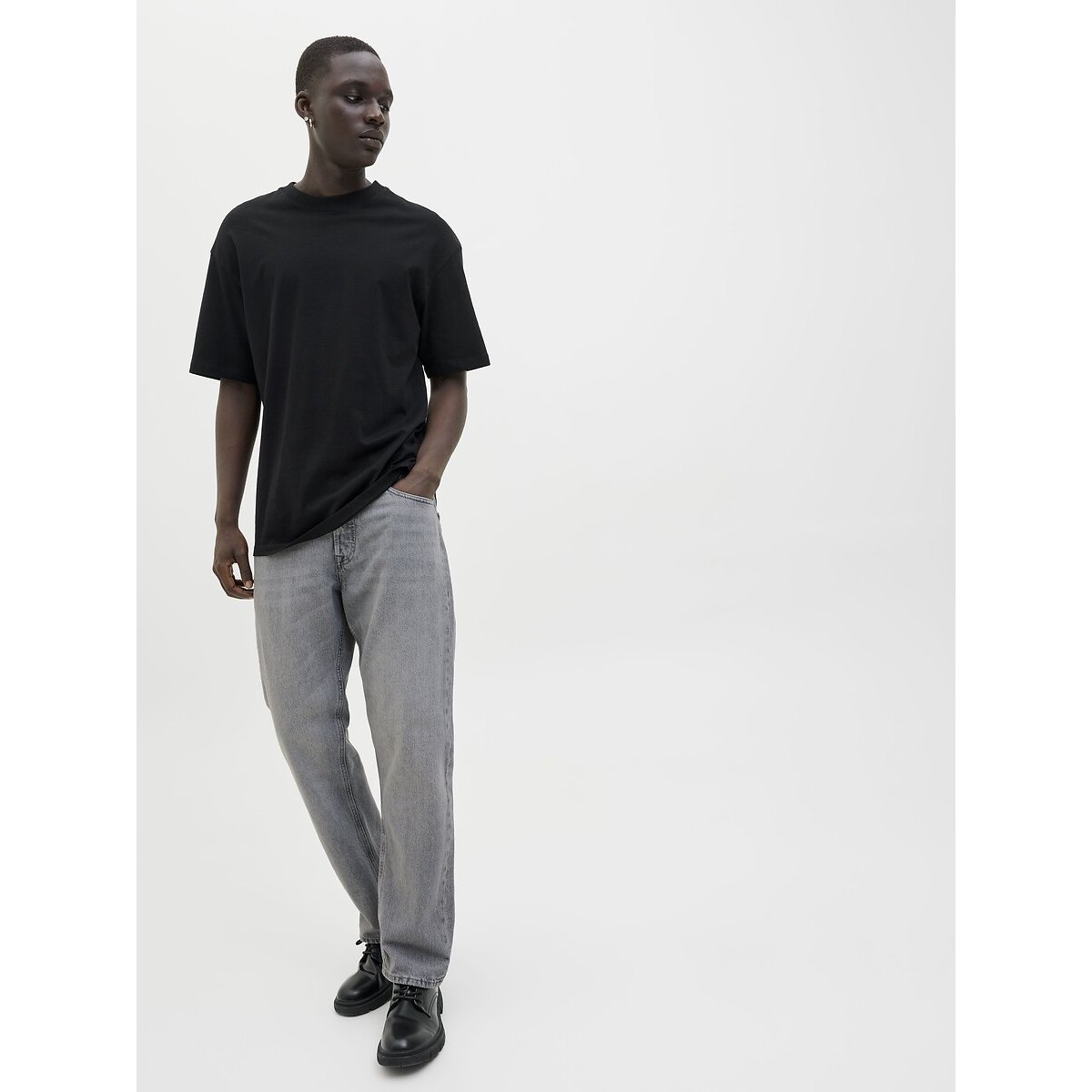 Jeans a gamba dritta, CHRIS denim grigio, JACK & JONES