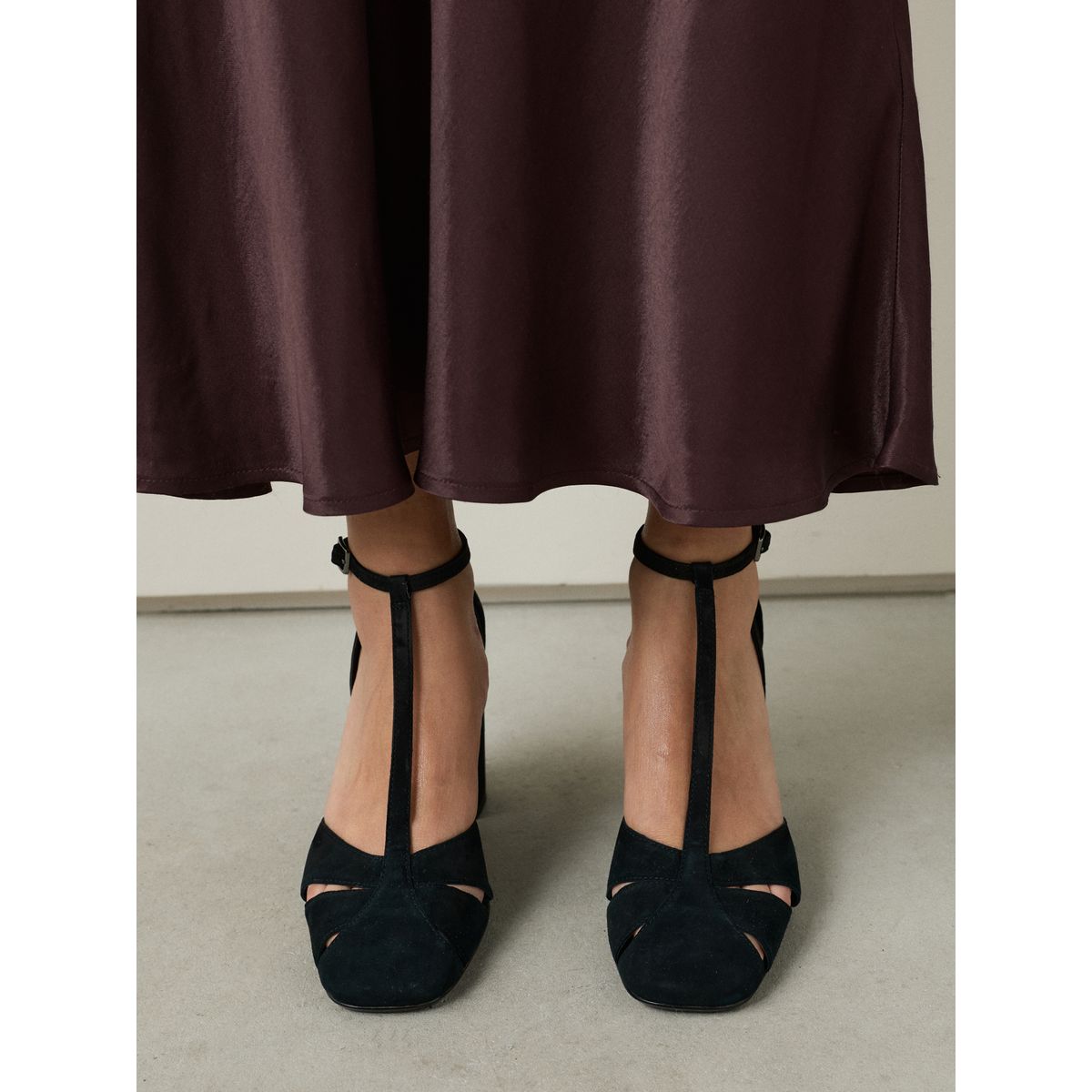 Chaussures salomé en cuir forever comfort® noir, NEXT