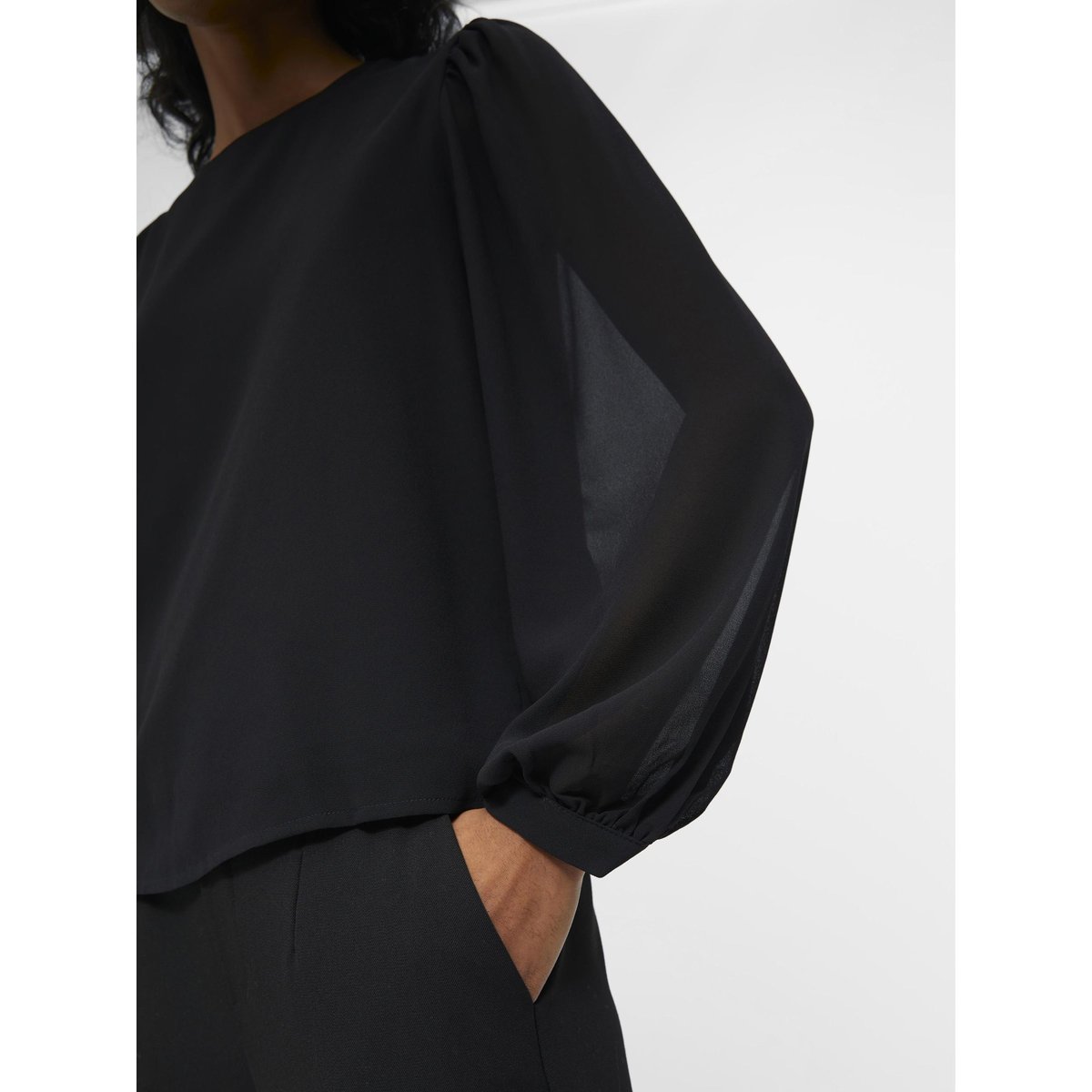 À manches ballon Blouse noir - black, OBJECT