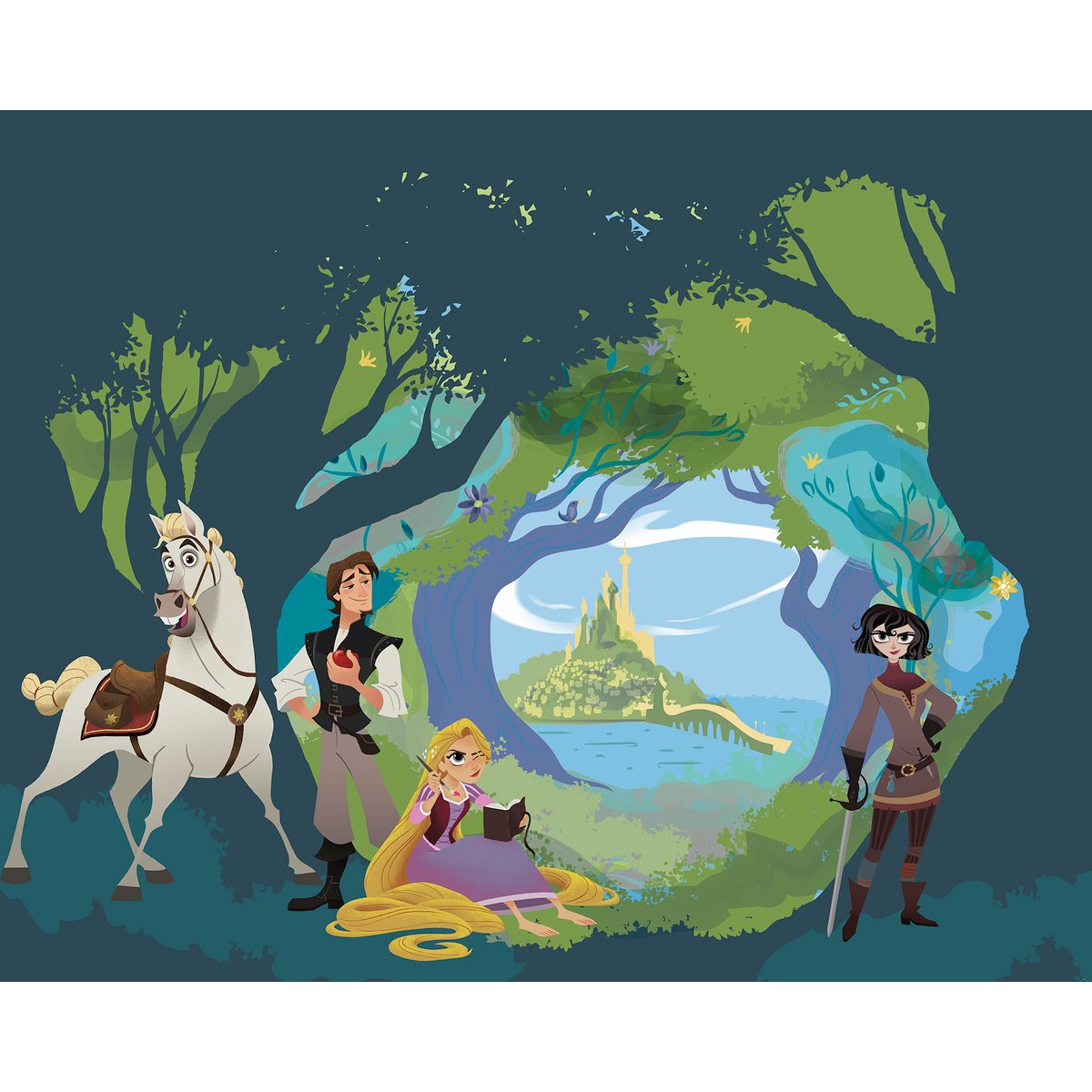 Papier peint Komar - Tangled - 350 x 280 cm multicolore, HEXOA
