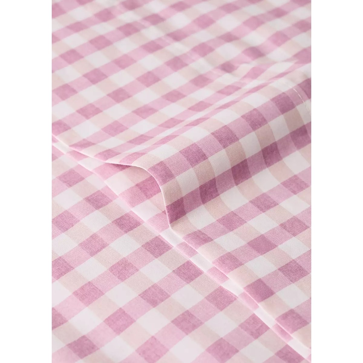 Taie d'oreiller coton carreaux vichy 45x110 cm rose, MANGO HOME