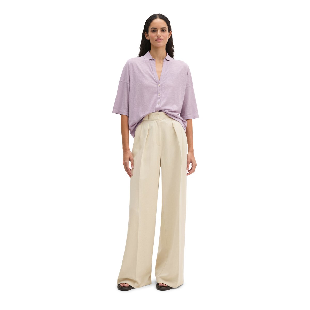 Blouse en jersey regular avec LENZING™ ECOVERO™ lilas, MARC O'POLO