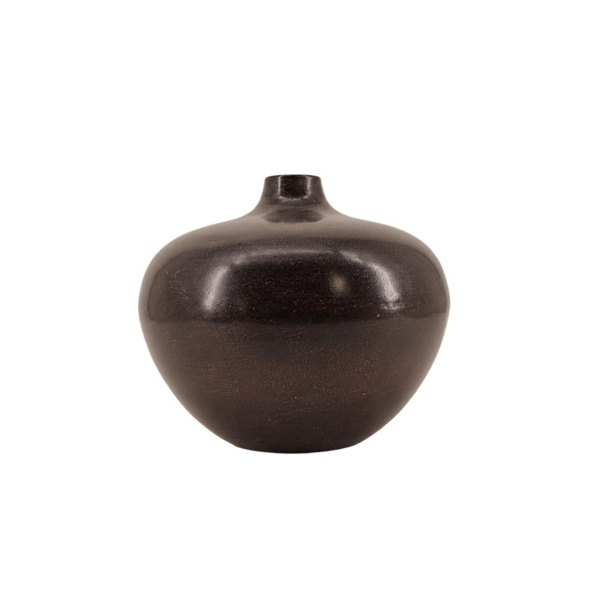 Vase design en métal H24cm noir, ORNAMI