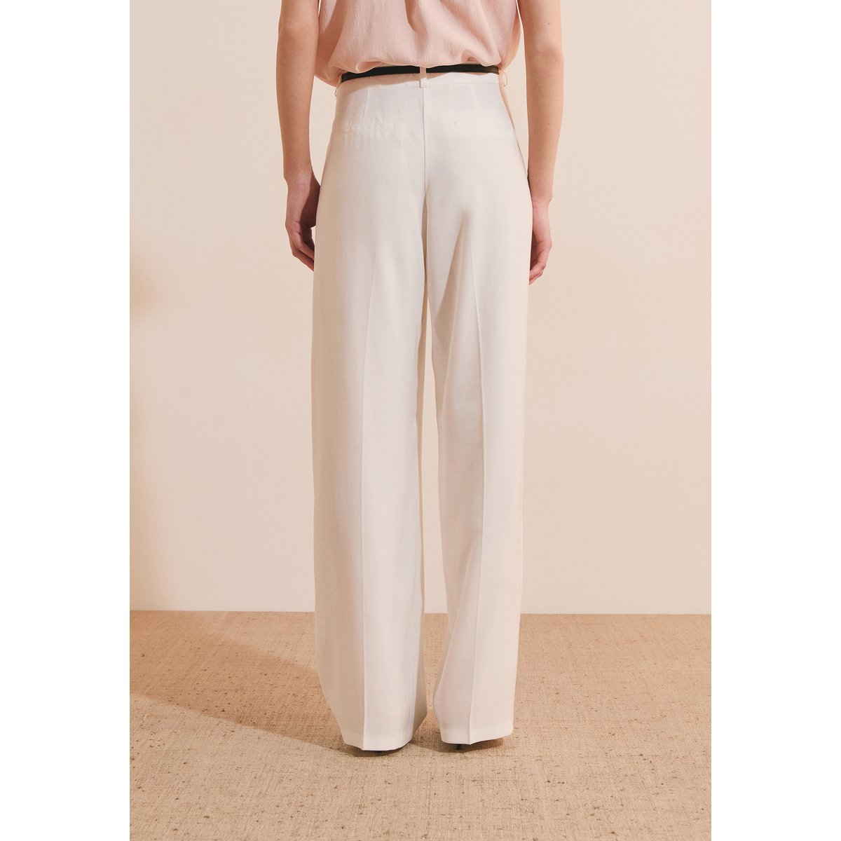 Pantalon large à pinces PICCIO perle, ETAM