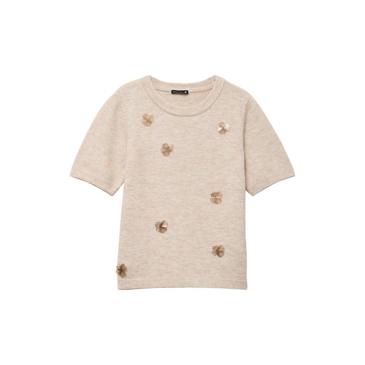 Pull col rond beige, BREAL