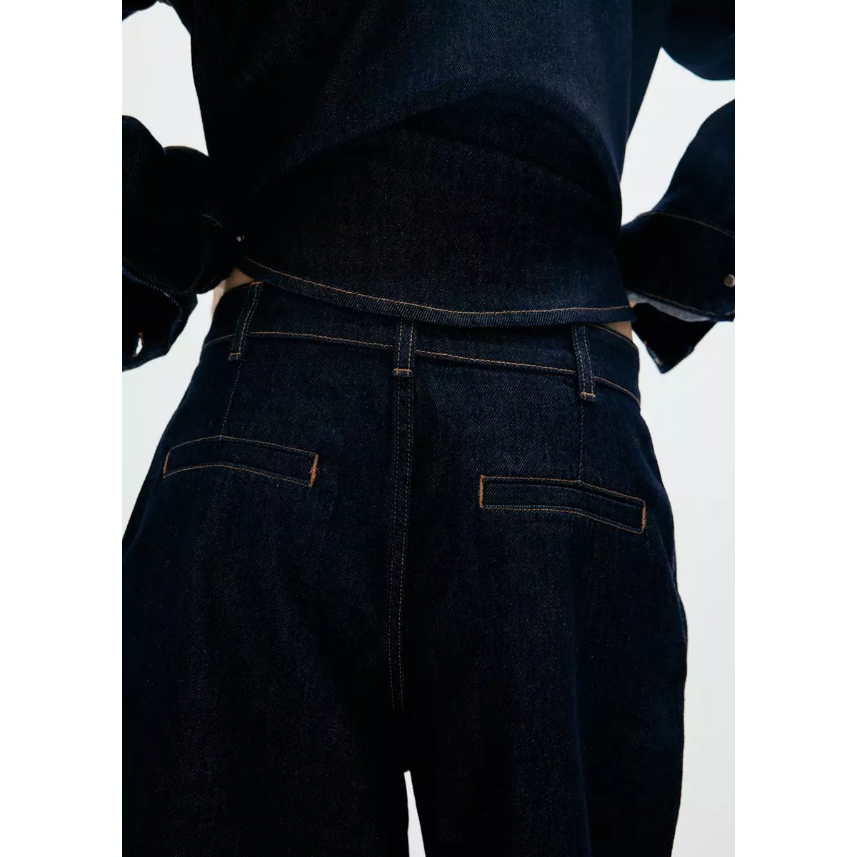 Bermuda straight fit pinces bleu, MANGO