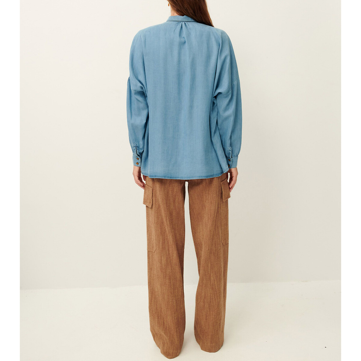 Chemise à poches plaquées, manches amples BOTANIA chambray, SESSUN