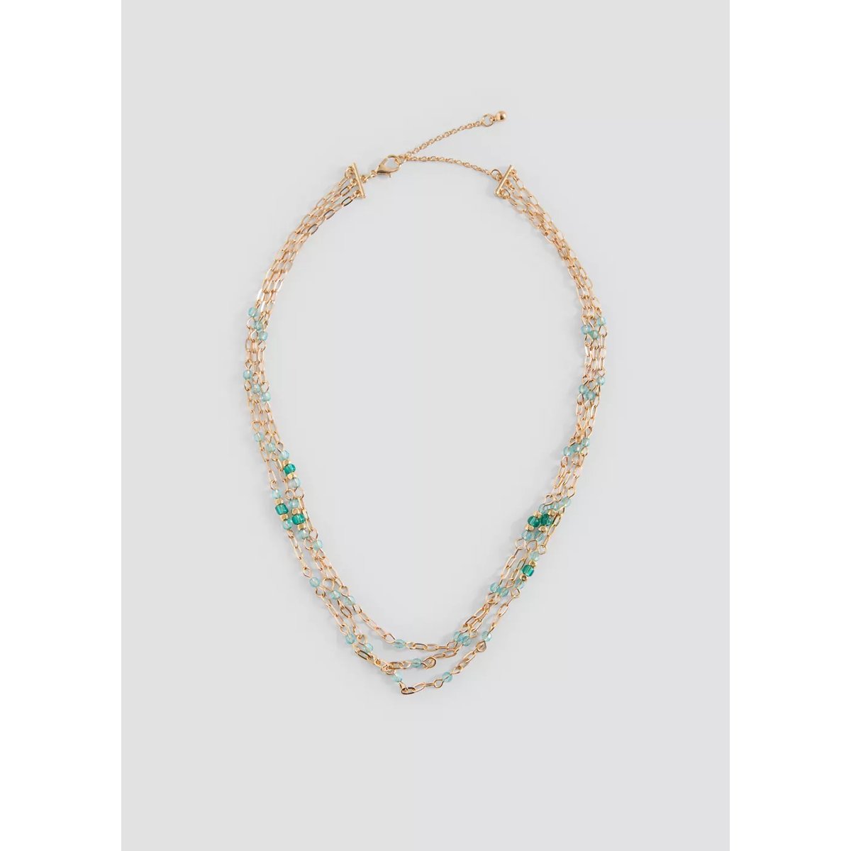 Collier multichaînes à perles or, MANGO TEEN