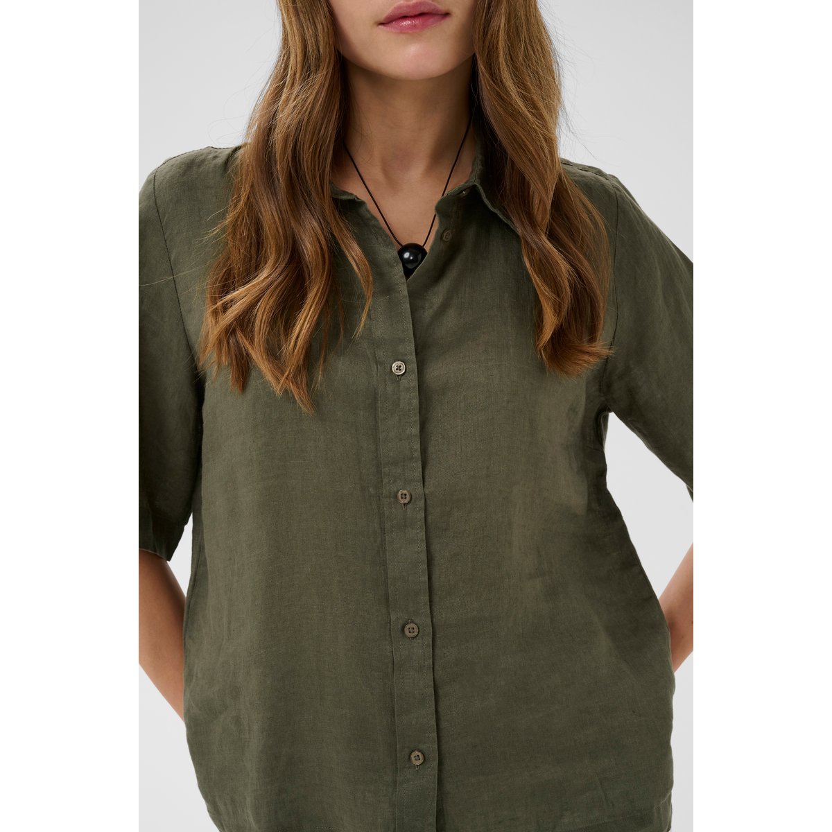 Chemise à manches courtes vert dusky green, CULTURE