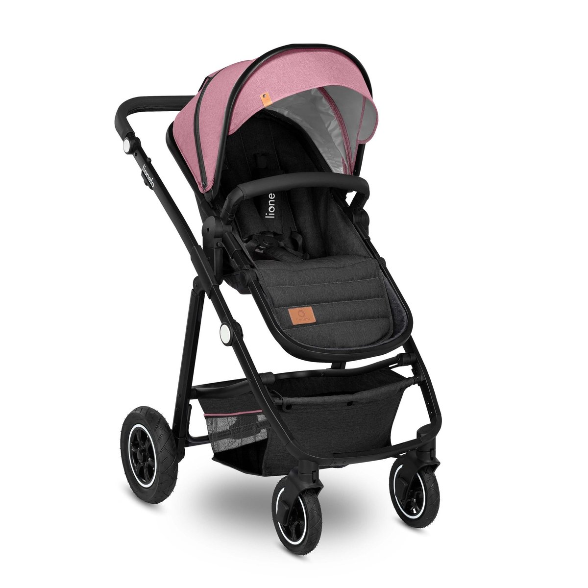 Poussette trio Amber Rose rose, LIONELO