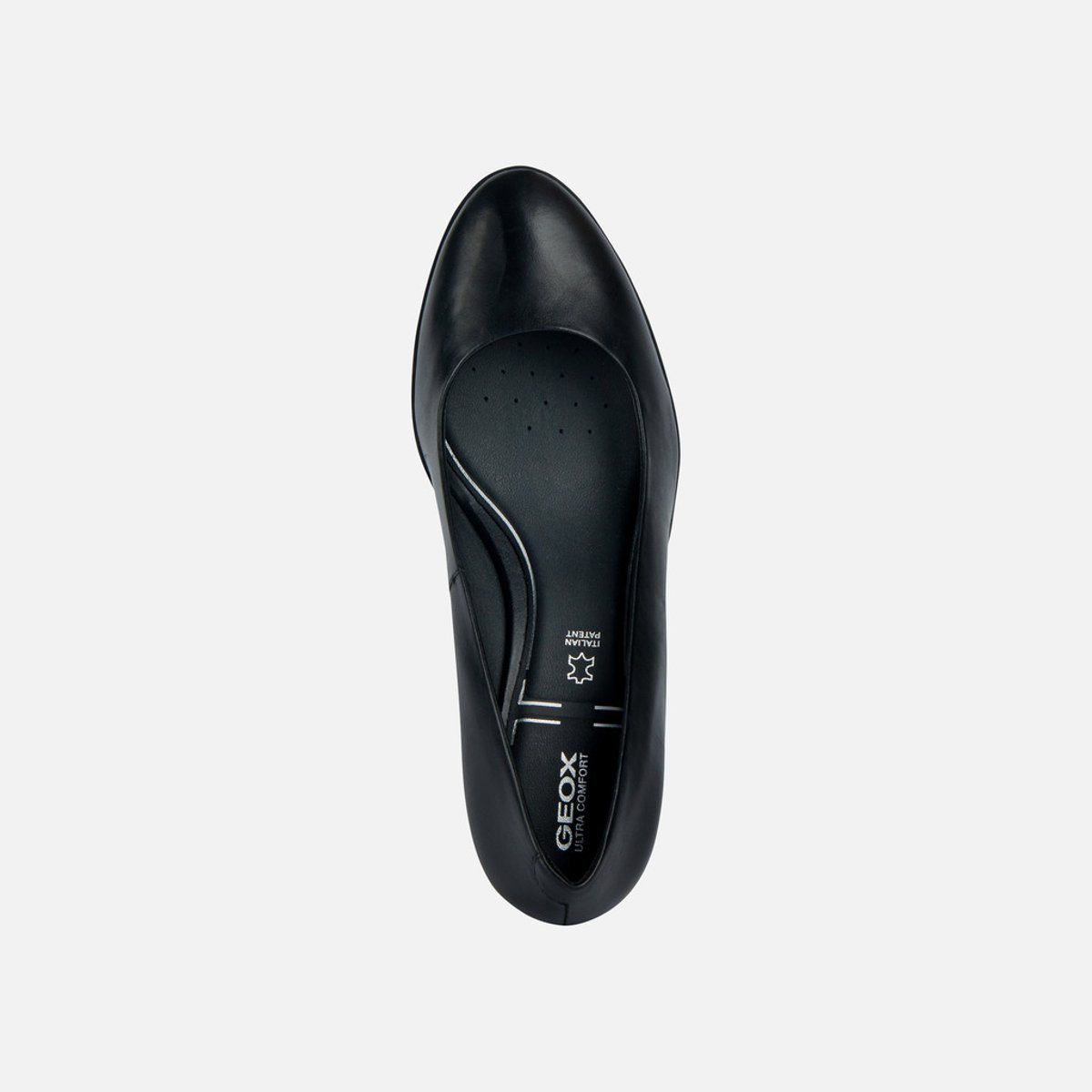 Escarpins confortables Walk Pleasure en cuir noir, GEOX