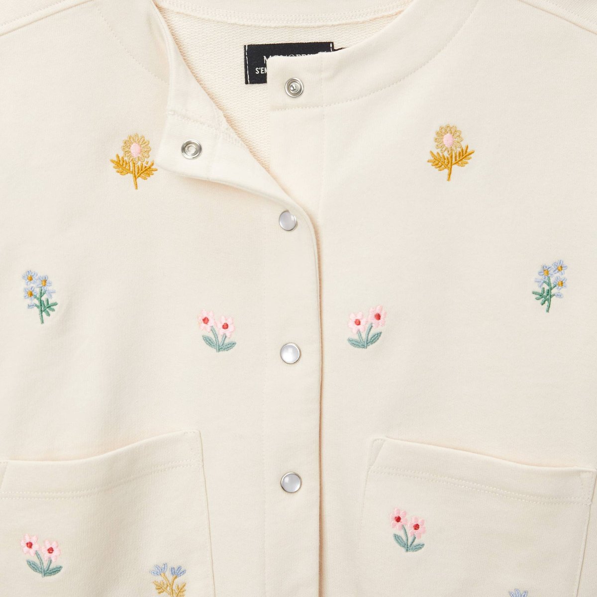 Cardigan zippé en molleton matelassé contenant du coton BIO GOTS amaretti, MONOPRIX