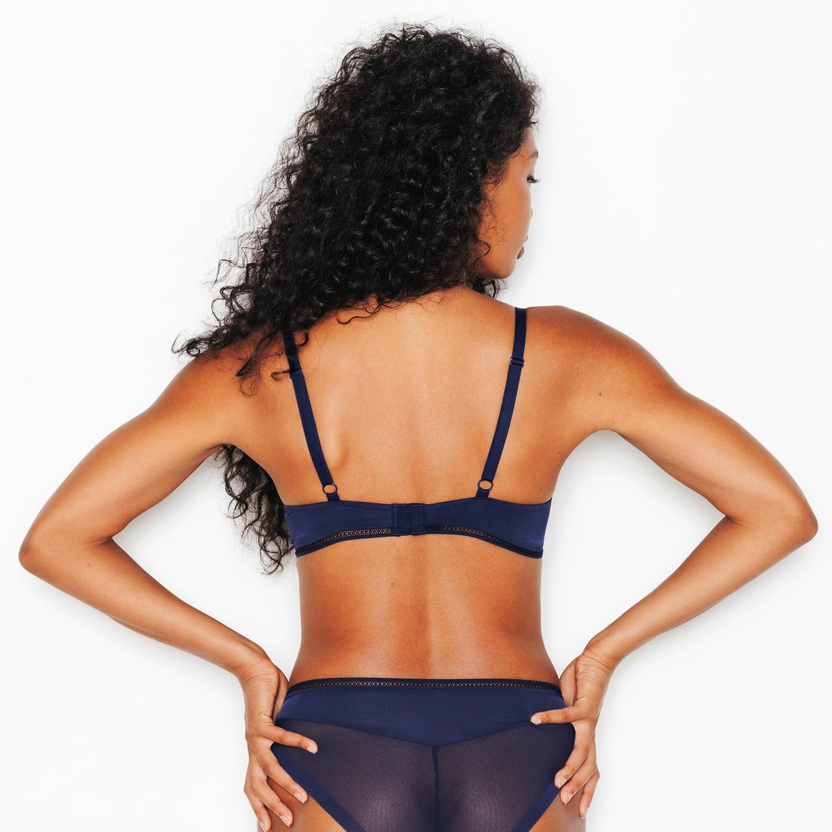 Soutien-gorge ampliforme plunge GINNY marine, ROUGEGORGE LINGERIE