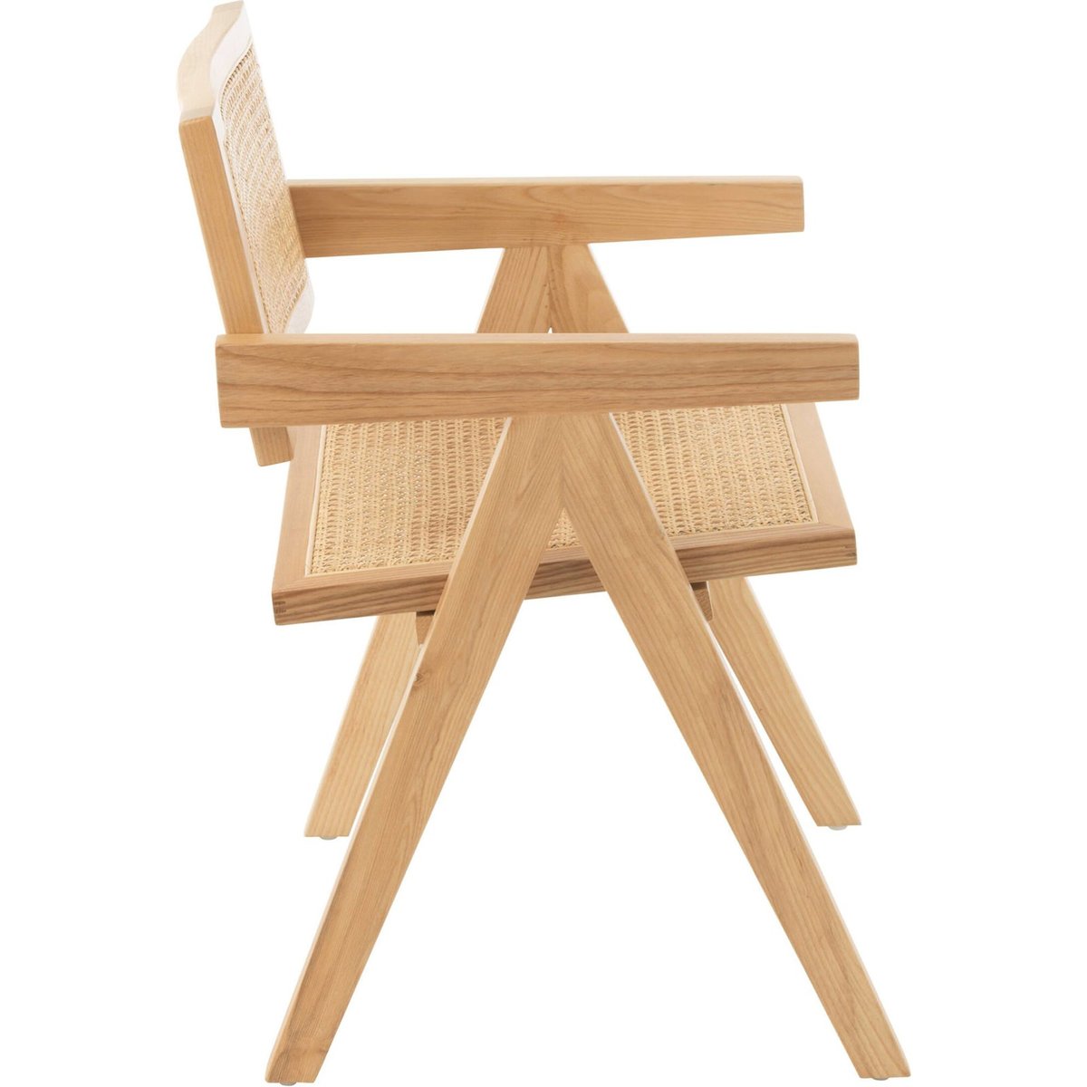 Chaise en bois de frêne et rotin tressé naturel, RECOLLECTION
