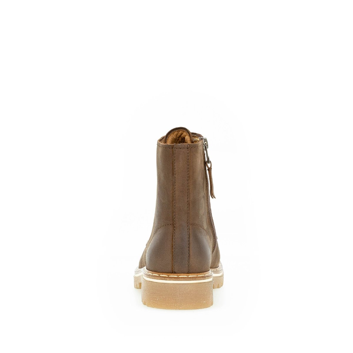 Bottines en cuir lisse à talon décroché marron, GABOR
