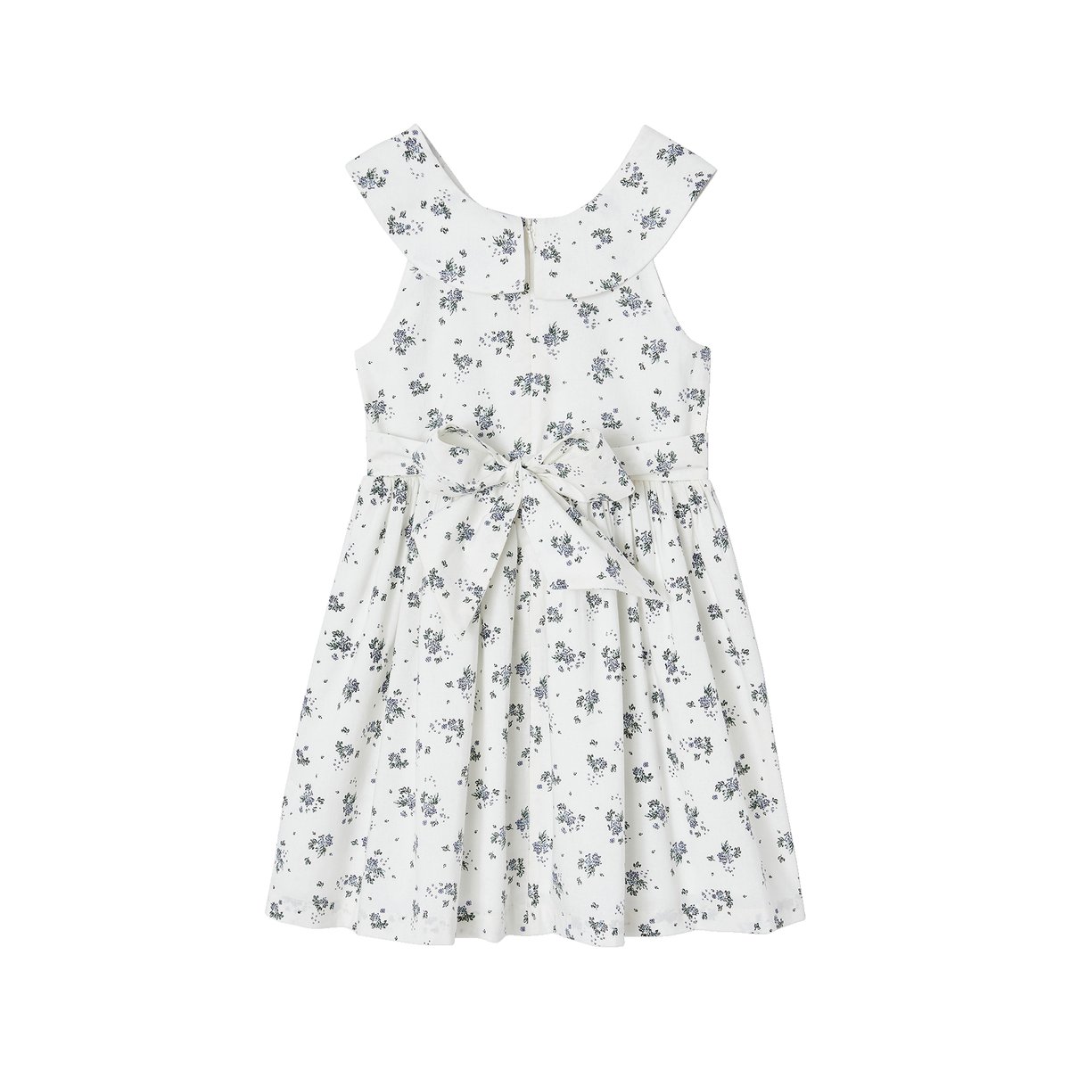 Robe de cérémonie imprimée fleurs blanc, VERTBAUDET