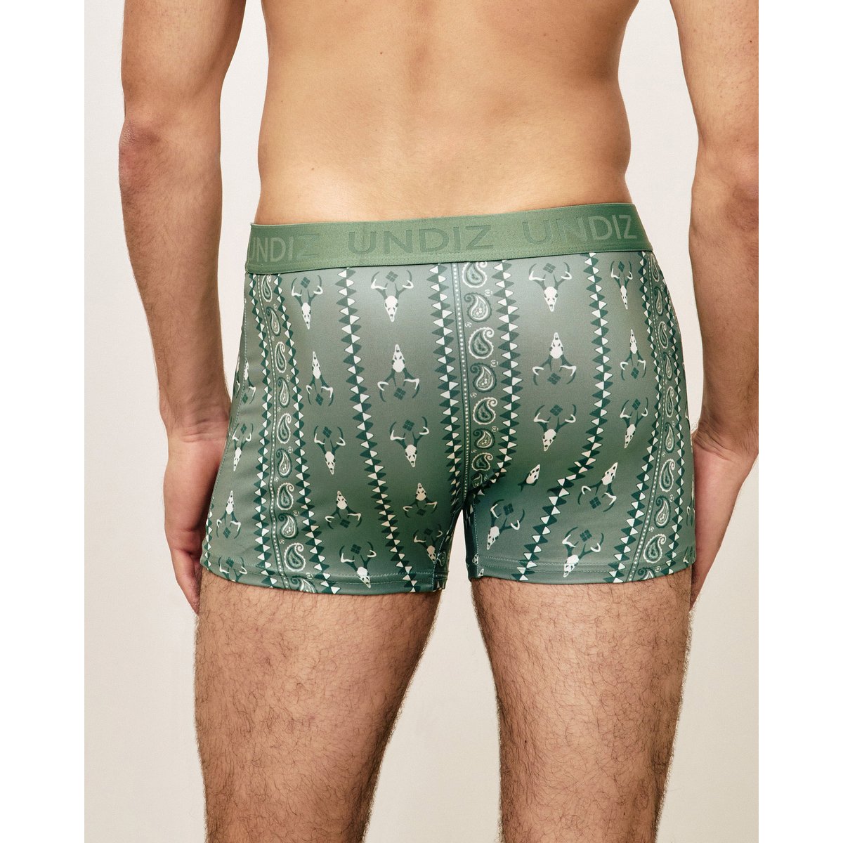Boxer microfibre REPEATIZ CORN vert, UNDIZ