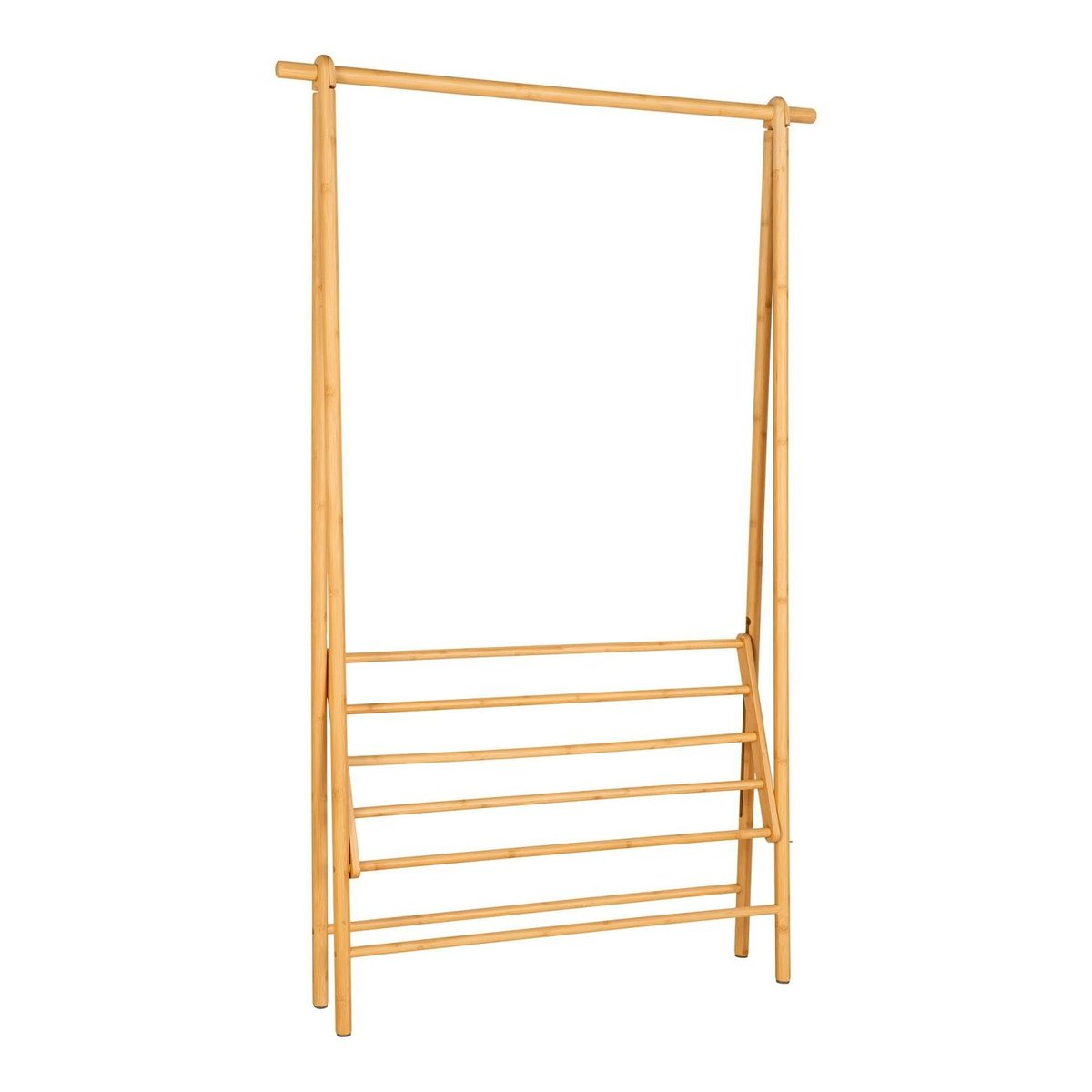 Portant à vêtements en bambou 164 cm TALLINN bois naturel, PIER IMPORT