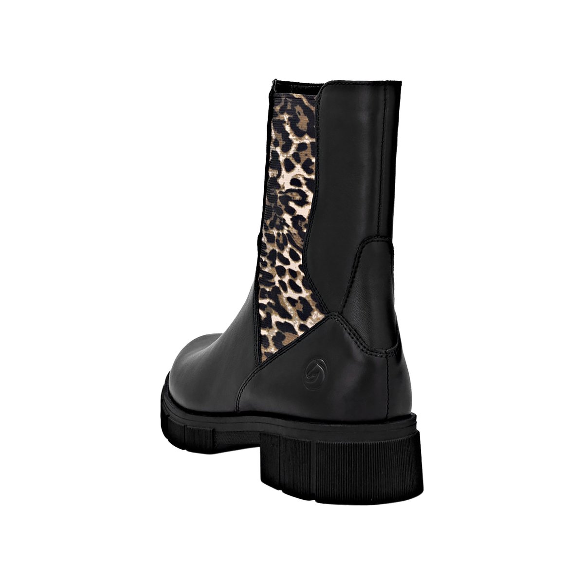 Bottines Cuir Elastique noir-combi, REMONTE