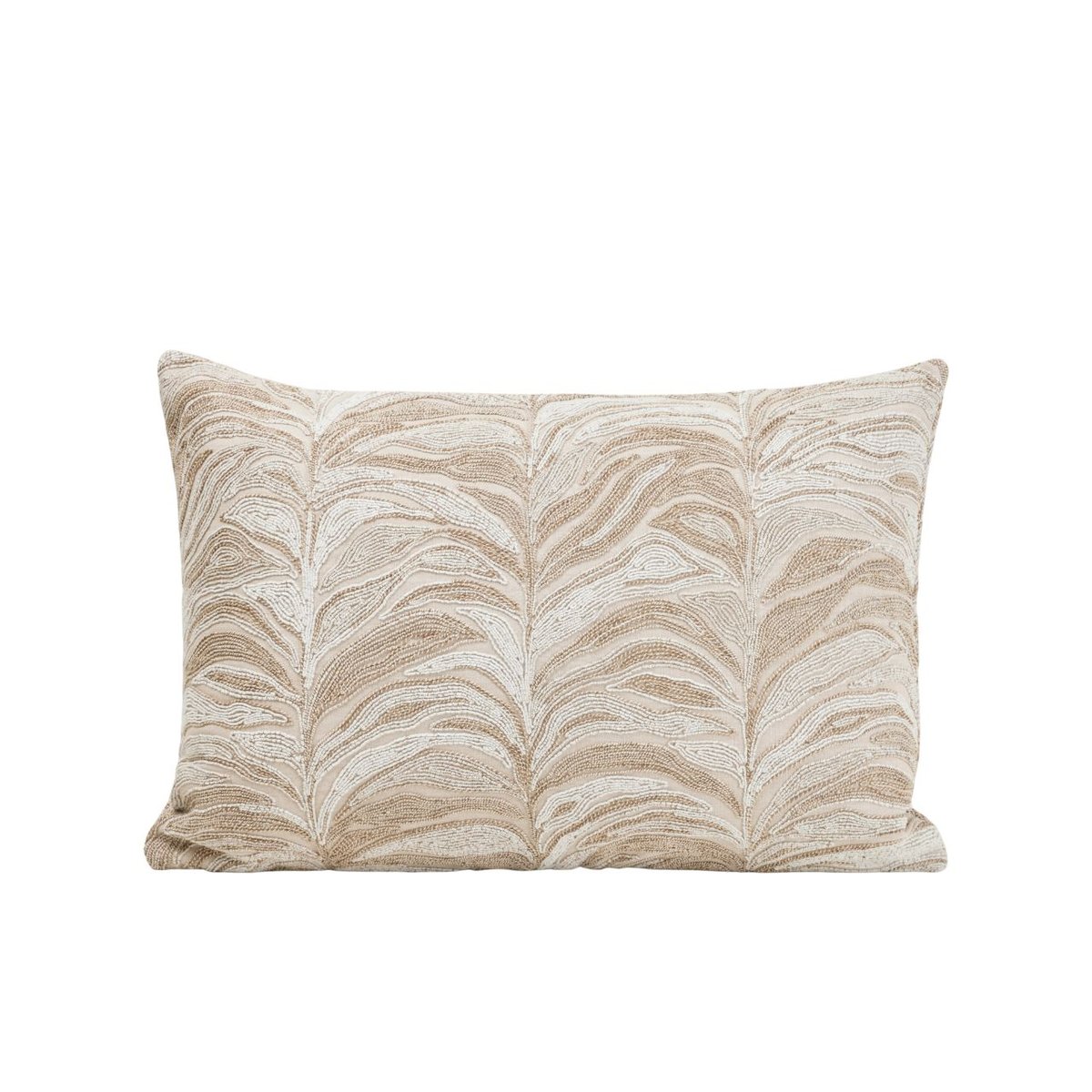 Housse De Coussin en Feuillage brodé ARBORETA naturel, MADURA
