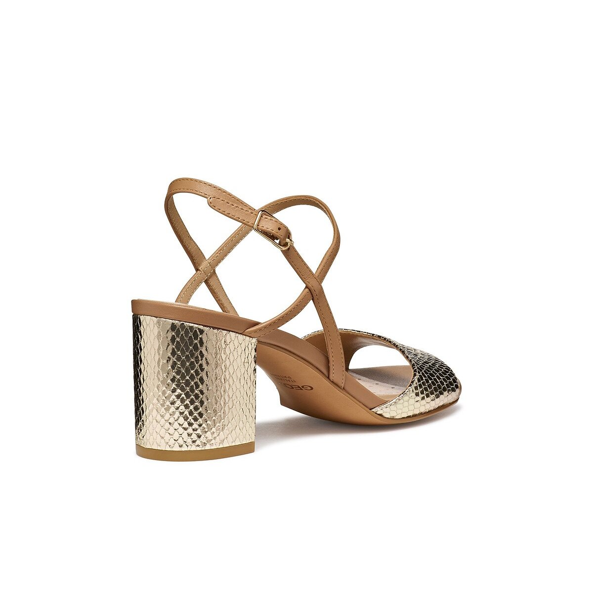 Sandalias de tacón VIRNILISA 65 beige/dorado, GEOX