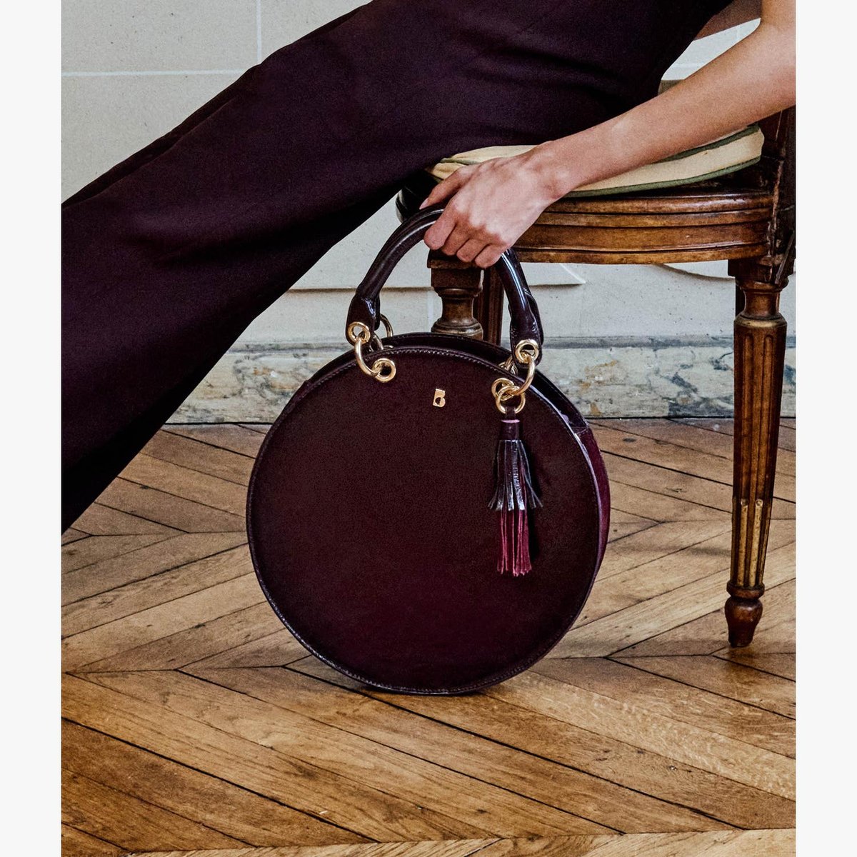 Maro Cuir en cuir CLADIE pourpre, BOCAGE