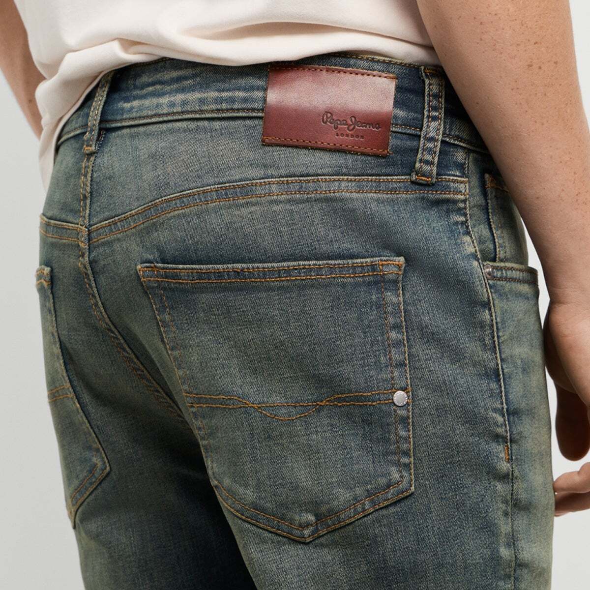 Stanley - Jean Coupe Tapered, Taille Normale dark green cast vintage powerf, PEPE JEANS