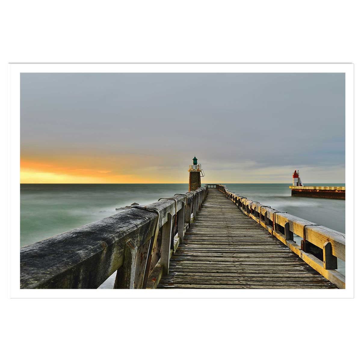 Affiche photo capbreton glassy sous estacade affiche seule, HEXOA