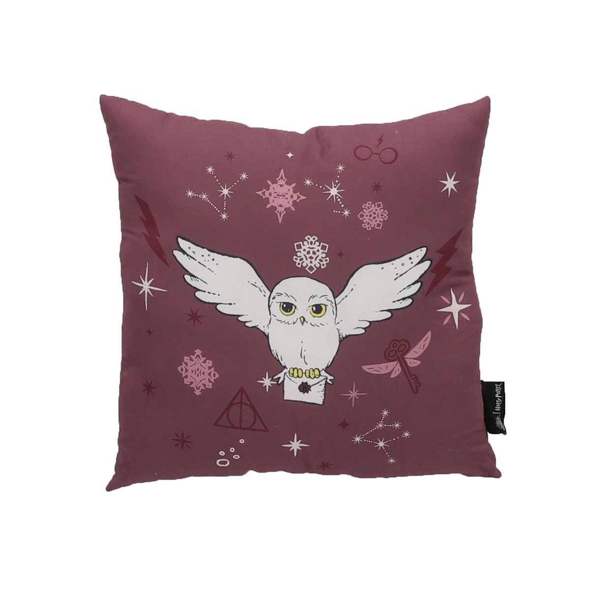 Coffret coussin et plaid, HARRY POTTER HEDWIGE violet, HARRY POTTER
