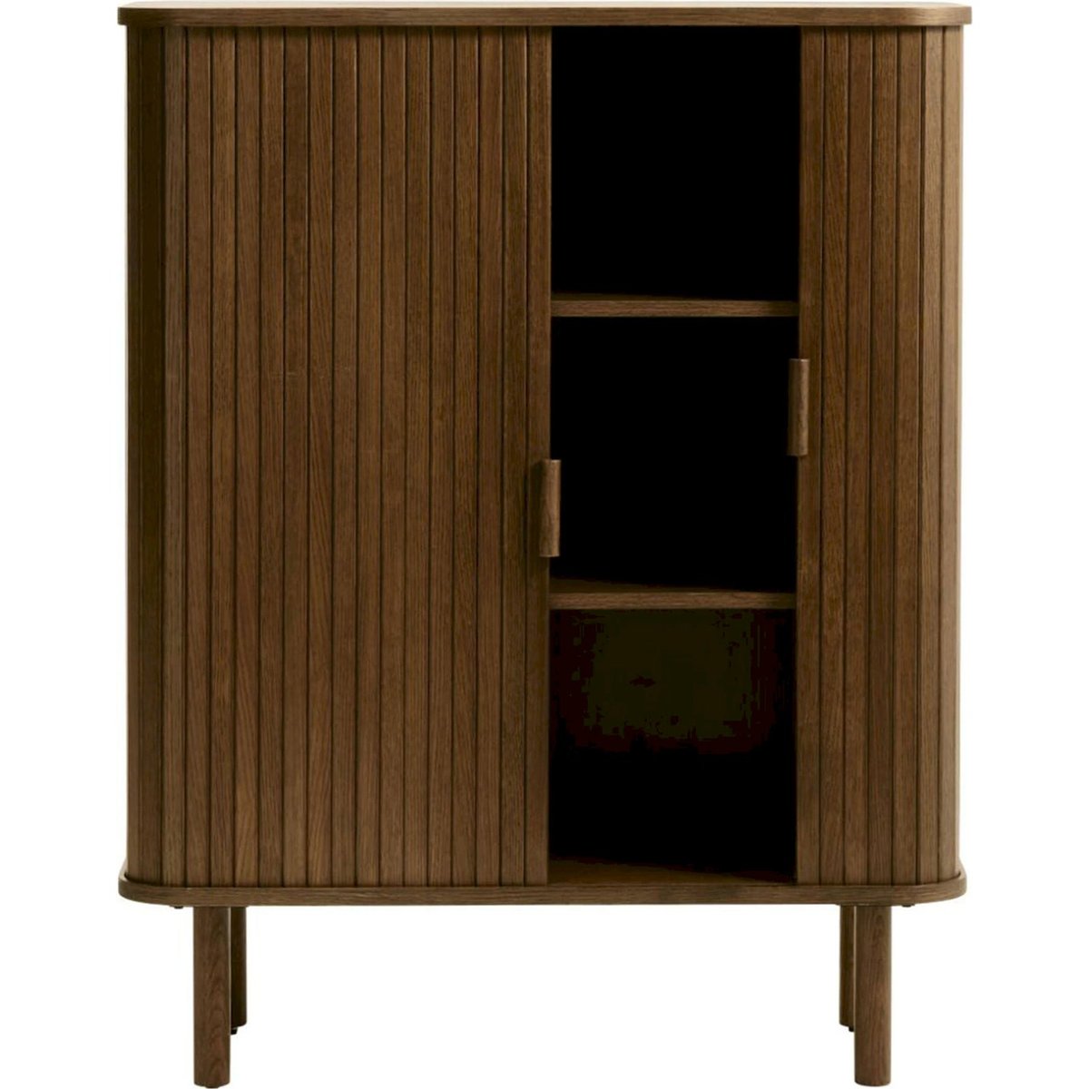 Commode haute en bois collection NEZKA chêne fumé, RECOLLECTION