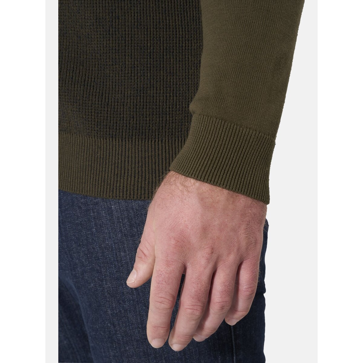 Gilet en maille BARND olive, JAN VANDERSTORM