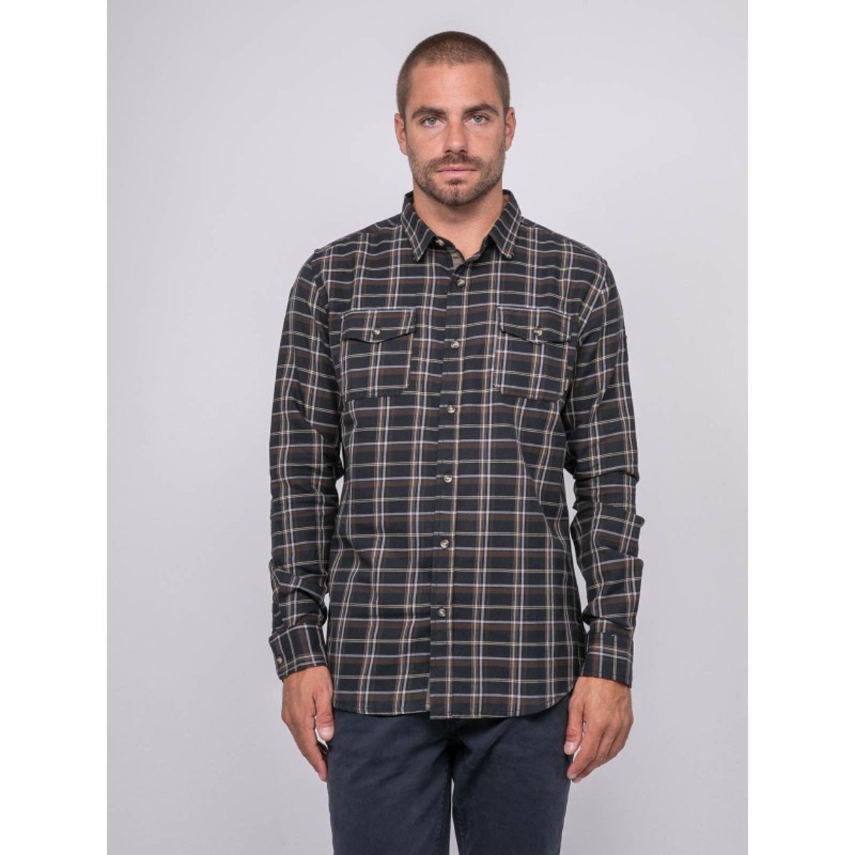 Chemise à Carreaux Taloupal marron, RITCHIE