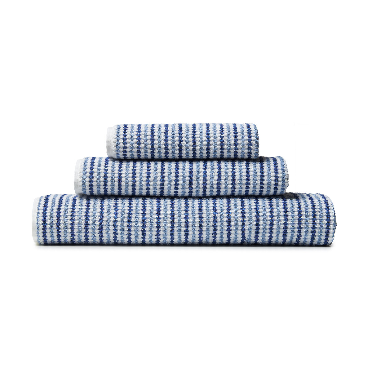 Rice Weave Stripe Bath Towel blue, CATHERINE LANSFIELD
