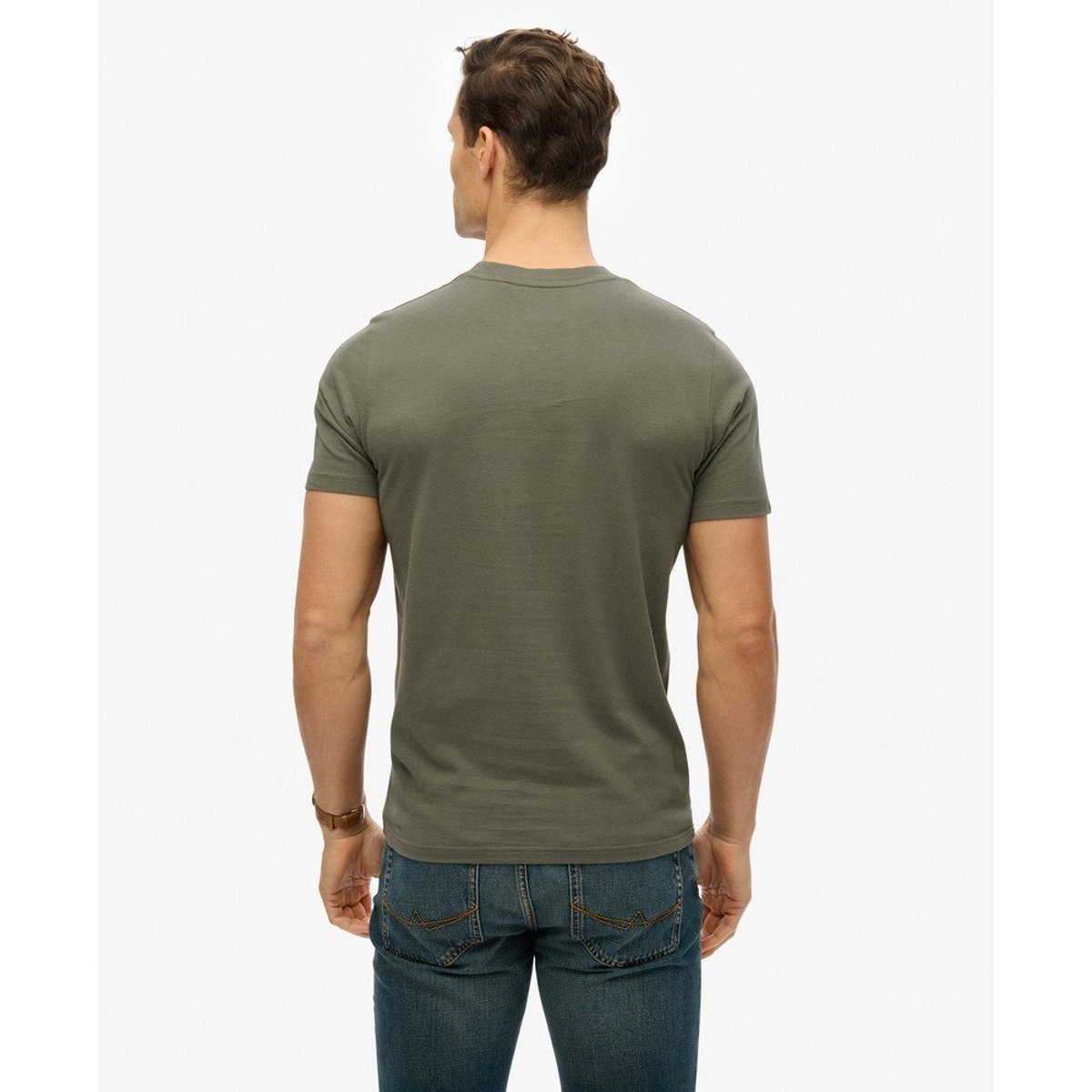 T-shirt Core Logo kaki foncé, SUPERDRY