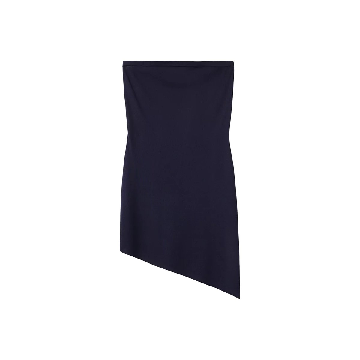 Haut asymétrique maille fine bleu marine, MANGO