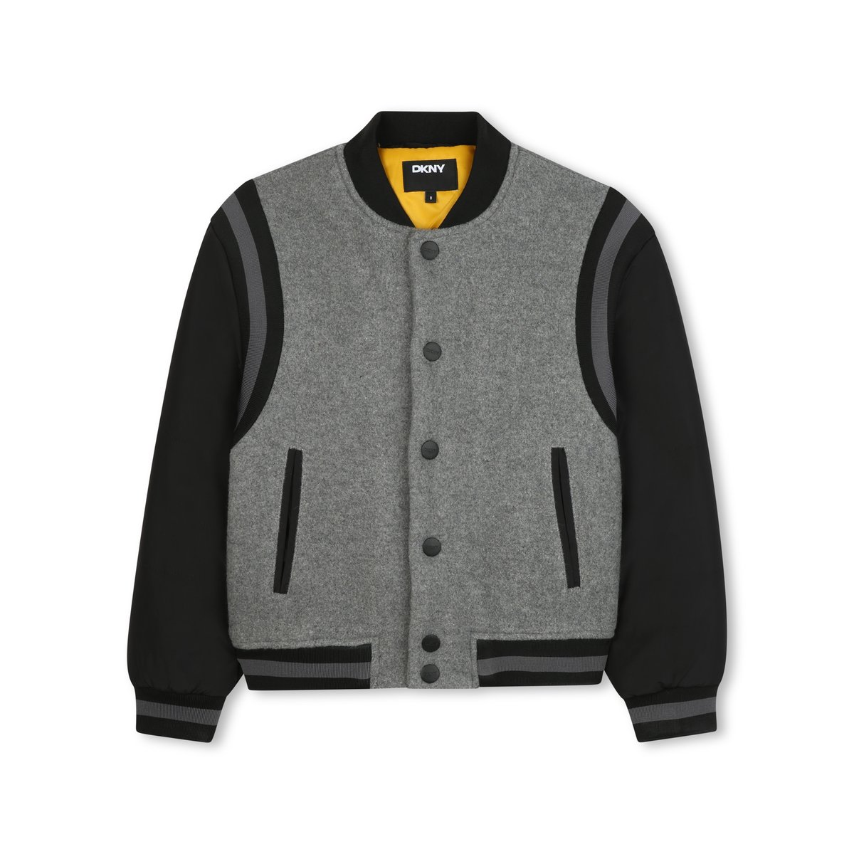 Veste en tissu de laine gris chine fonce, DKNY