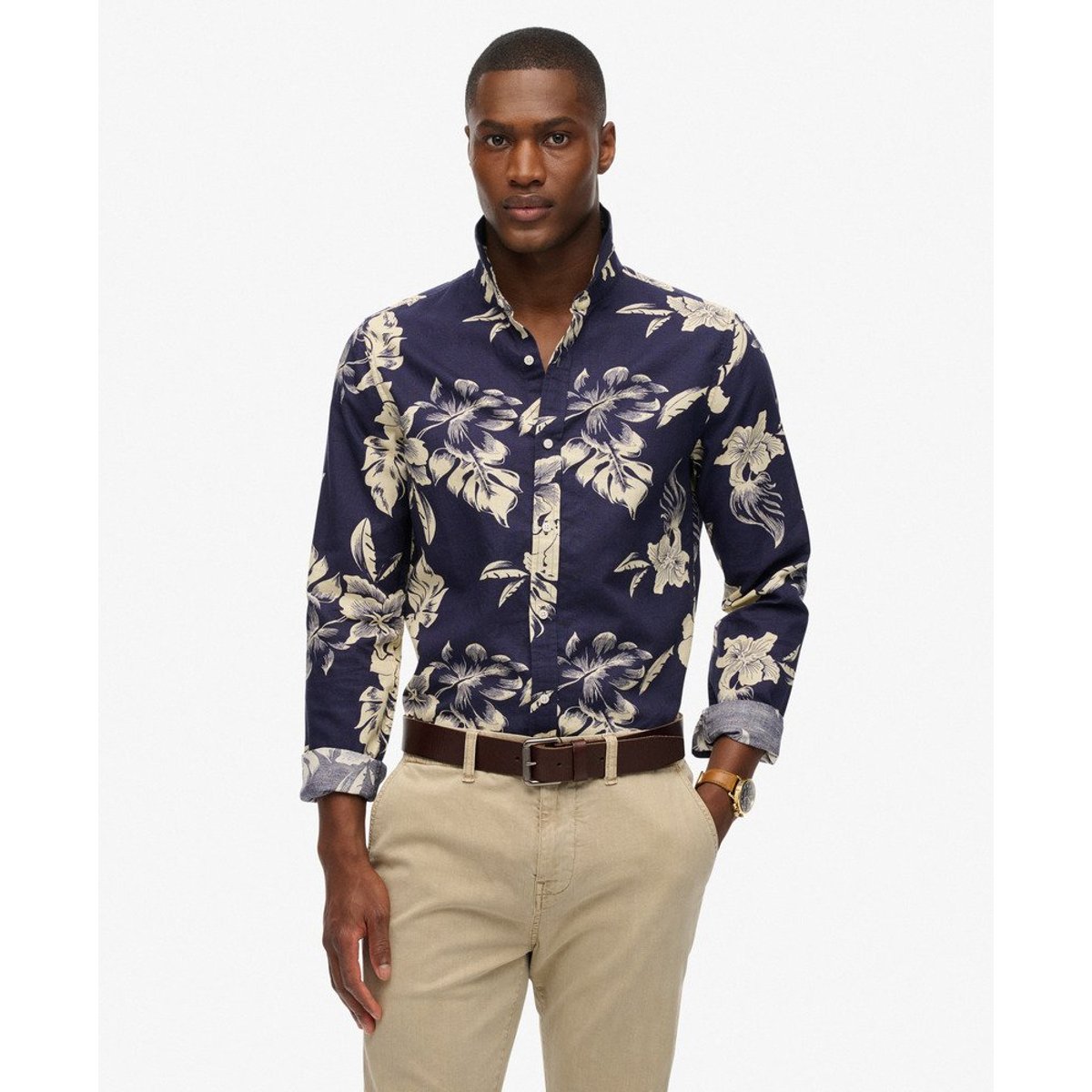 Chemise de plage à manches longues indigo chrissy, SUPERDRY