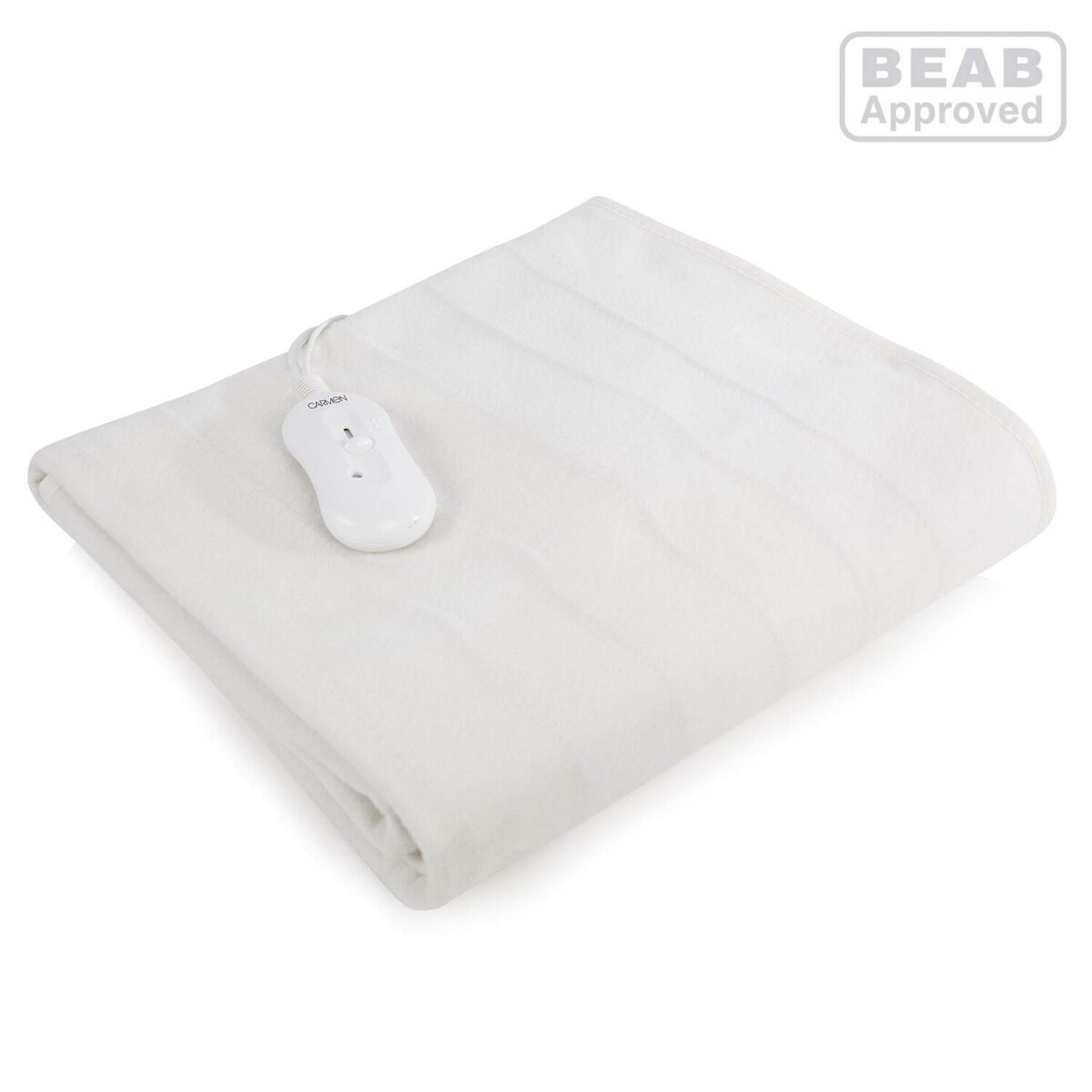 Single Fitted Electric Blanket white, CARMEN