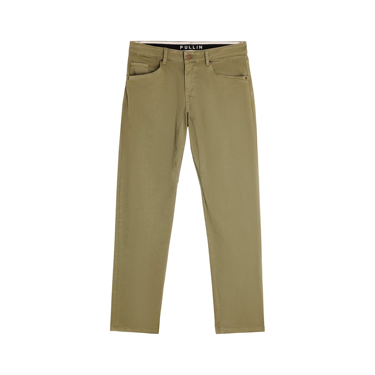 PANTALON STRAIGHT OIL vert, PULLIN