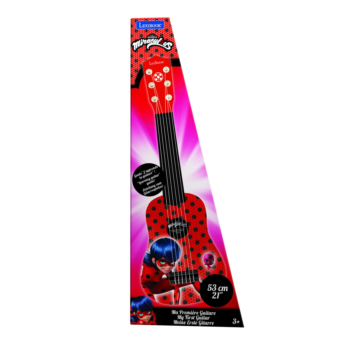 Ma Première Guitare Miraculous rose, LEXIBOOK