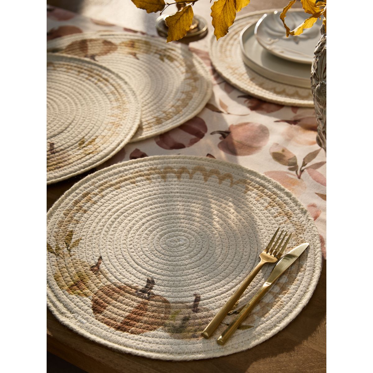 Set de table citrouille automne, lot 4 naturel, NEXT