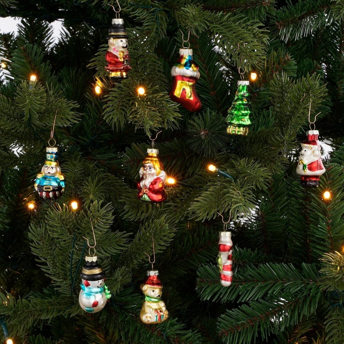 Lot de 20 ornements de Noël figurines vert, MICA DECORATIONS