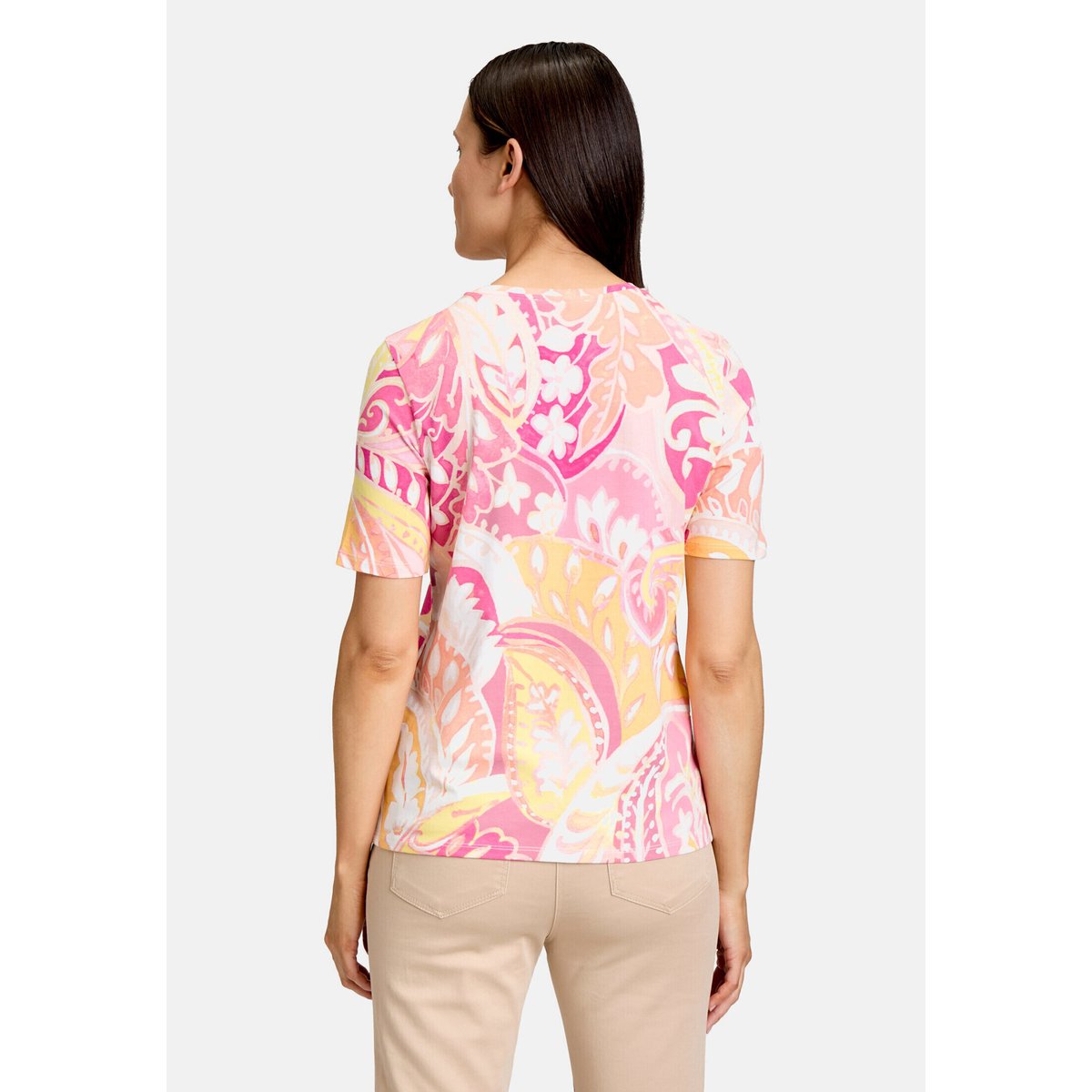 T-shirt basique à imprimé rosé/yellow, BETTY BARCLAY