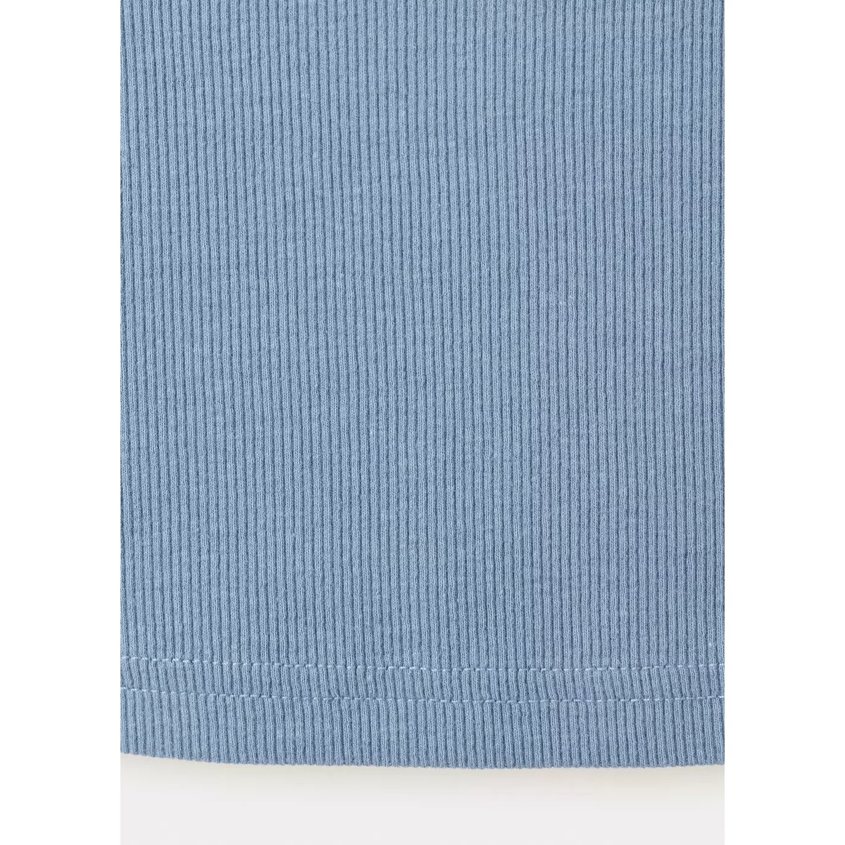 T-shirt côtelé asymétrique bleu, MANGO TEEN