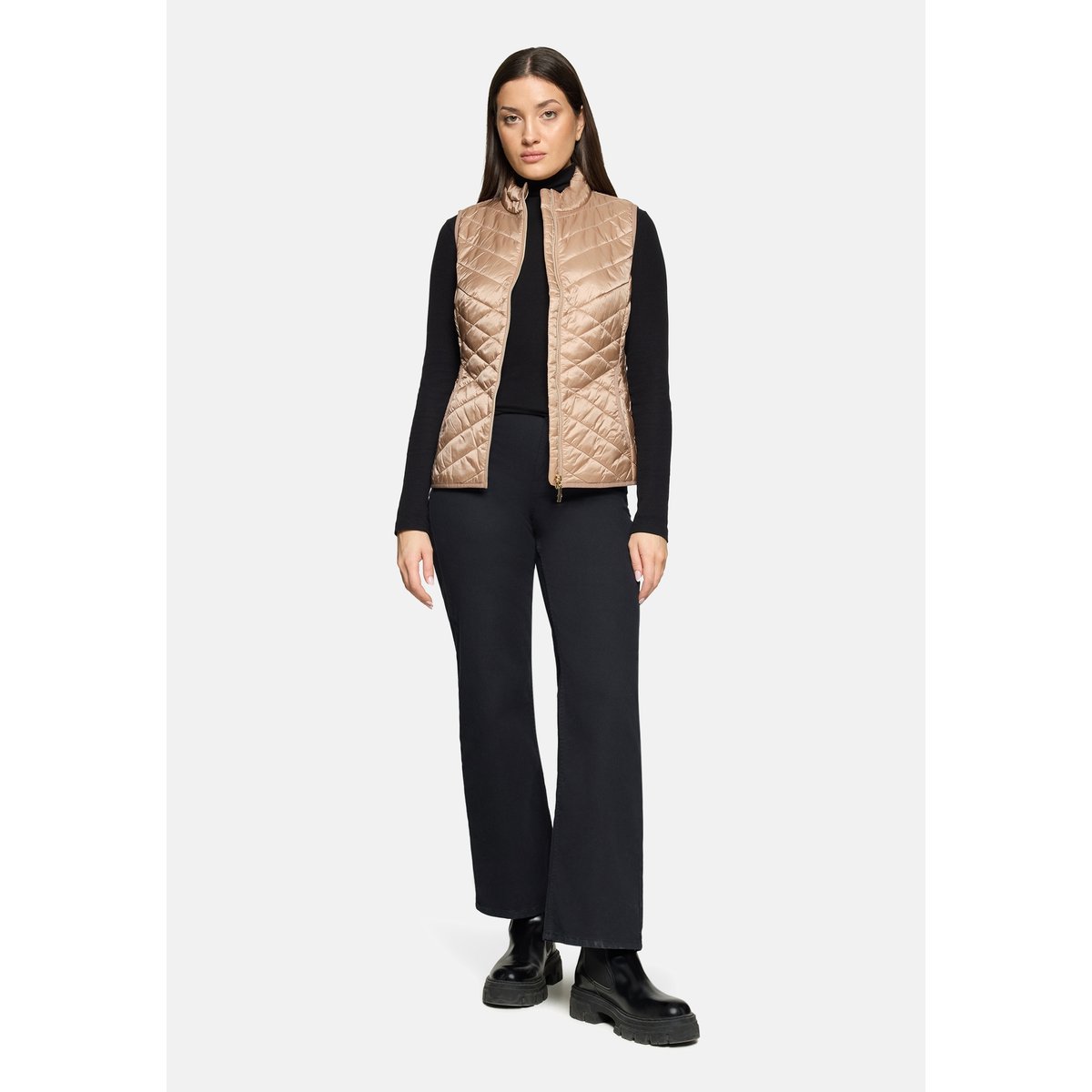 Veste sans manches matelassée à fermeture zippée natural, BETTY BARCLAY